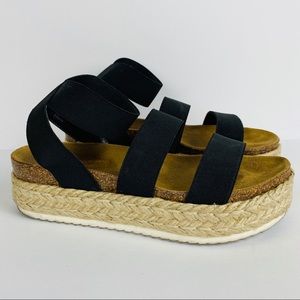 Steve Madden Kimmie Flatform Sandal Black Size 7